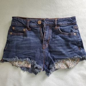 Aeropostale High-waisted Shorty Dark Denim Cut-off Shorts